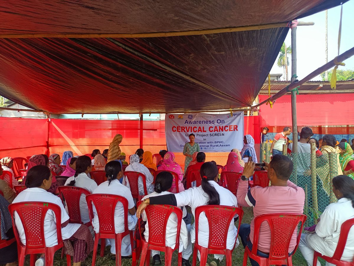 PPHF_Global's tweet image. Under #ProjectScreen, @PPHF_Asia in collaboration with #nhmassam @GEHealthCare and @Samhitadotorg yesterday conducted #awarenesssession In Sualkuchi Block, on #cervicalcancer among #healthserviceproviders and #community. More than 100 people were reached through the activity!