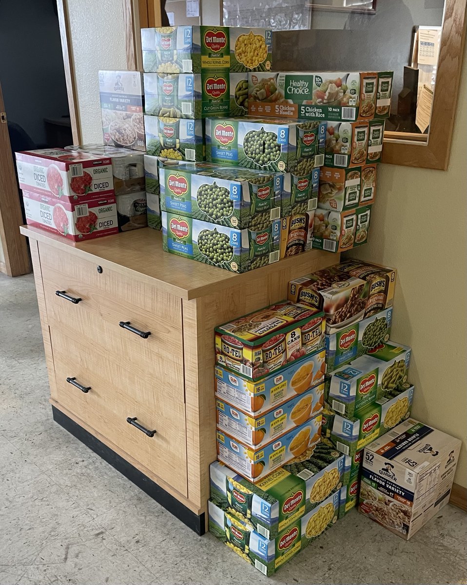 Yesterday, we received a MASSIVE food drive donation from <a href="/ValleyPlains/">Valley Plains Equip</a>! Thank you to Brook Rye for loading and delivering the items to our Hillsboro, ND location.
There is still one week left to donate for Giving Hearts Day! 
Thank you for #FeedingtheValley.
