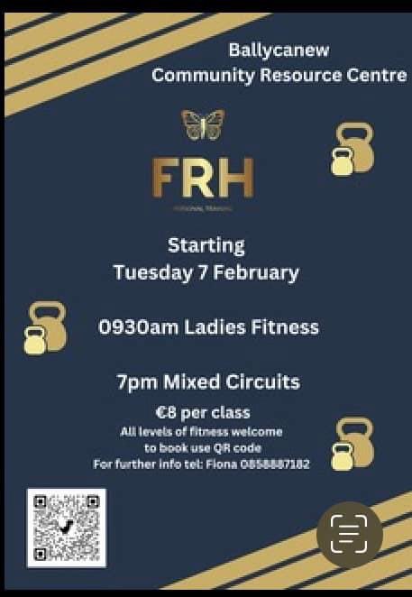 Text the following for bookings. 085 888 7182 Great opportunity to have this facility on your doorstep and perfect time right after school drop off. Can’t make that check out the evening class @wexfordcoco @WhatsOnWOW @WexfordLocalDev @Love_Gorey