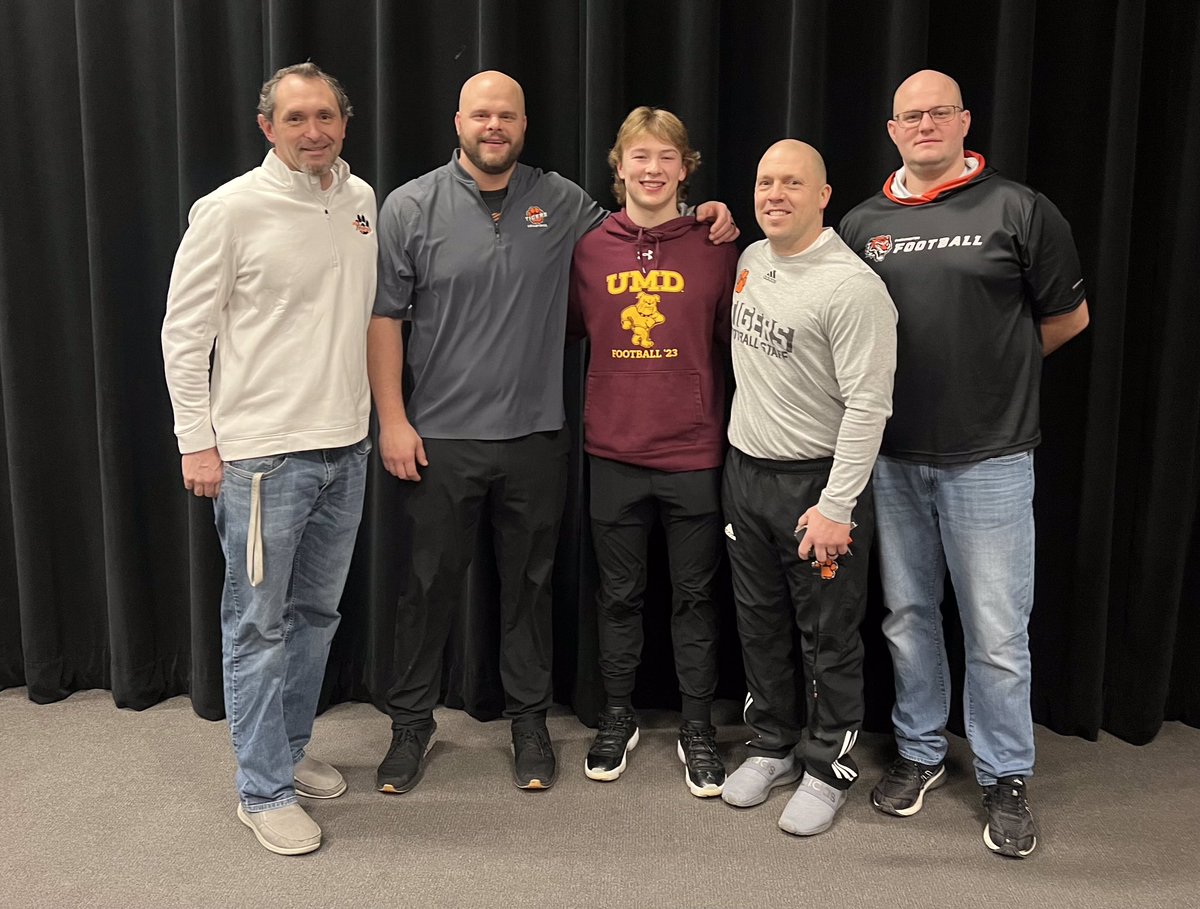 Congrats to Jonathan Shrum on signing his football letter of intent to play at University of Duluth. Way to go Smalls!
