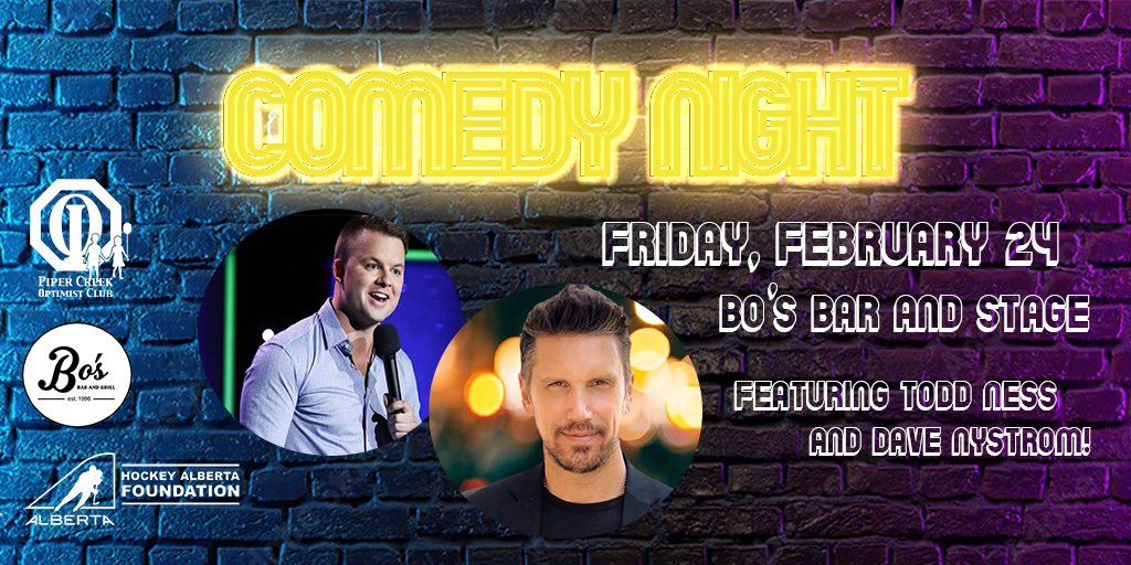 Comedy Night at Bo's Bar and Stage is back!

Join us on February 24 for a night full of laughs with comedians Todd Ness and Dave Nystrom!

TICKETS ➡️ bit.ly/PCOComedyNight…