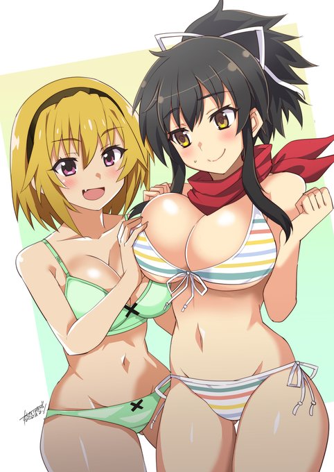 沙都子と飛鳥 #ひぐらしのなく頃に業 #北条沙都子 #飛鳥(閃乱カグラ) #豊穣沙都子 #巨乳 #JK沙都子  