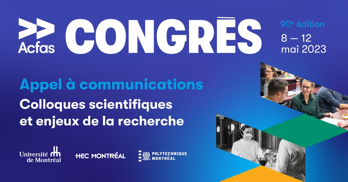 Acfas santé (@acfassante) on Twitter photo APPEL À COMM. #Acfasc109
Participez au colloque «Activité physique et cancer : optimiser la santé globale des patients et des proches» par <a href="/isab_dore/">Isabelle Doré</a> <a href="/UMontreal/">Université de Montréal</a>, <a href="/Leo_Riesco/">Eleonor Riesco</a> <a href="/USherbrooke/">Université de Sherbrooke</a> et <a href="/sylviedlambert1/">Sylvie Lambert</a> <a href="/uMcGill/">Université McGill</a>
Date limite : 13 février 2023
👉 acfas.ca/evenements/con… APPEL À COMM. #Acfasc109
Participez au colloque «Activité physique et cancer : optimiser la santé globale des patients et des proches» par <a href="/isab_dore/">Isabelle Doré</a> <a href="/UMontreal/">Université de Montréal</a>, <a href="/Leo_Riesco/">Eleonor Riesco</a> <a href="/USherbrooke/">Université de Sherbrooke</a> et <a href="/sylviedlambert1/">Sylvie Lambert</a> <a href="/uMcGill/">Université McGill</a>
Date limite : 13 février 2023
👉 acfas.ca/evenements/con…