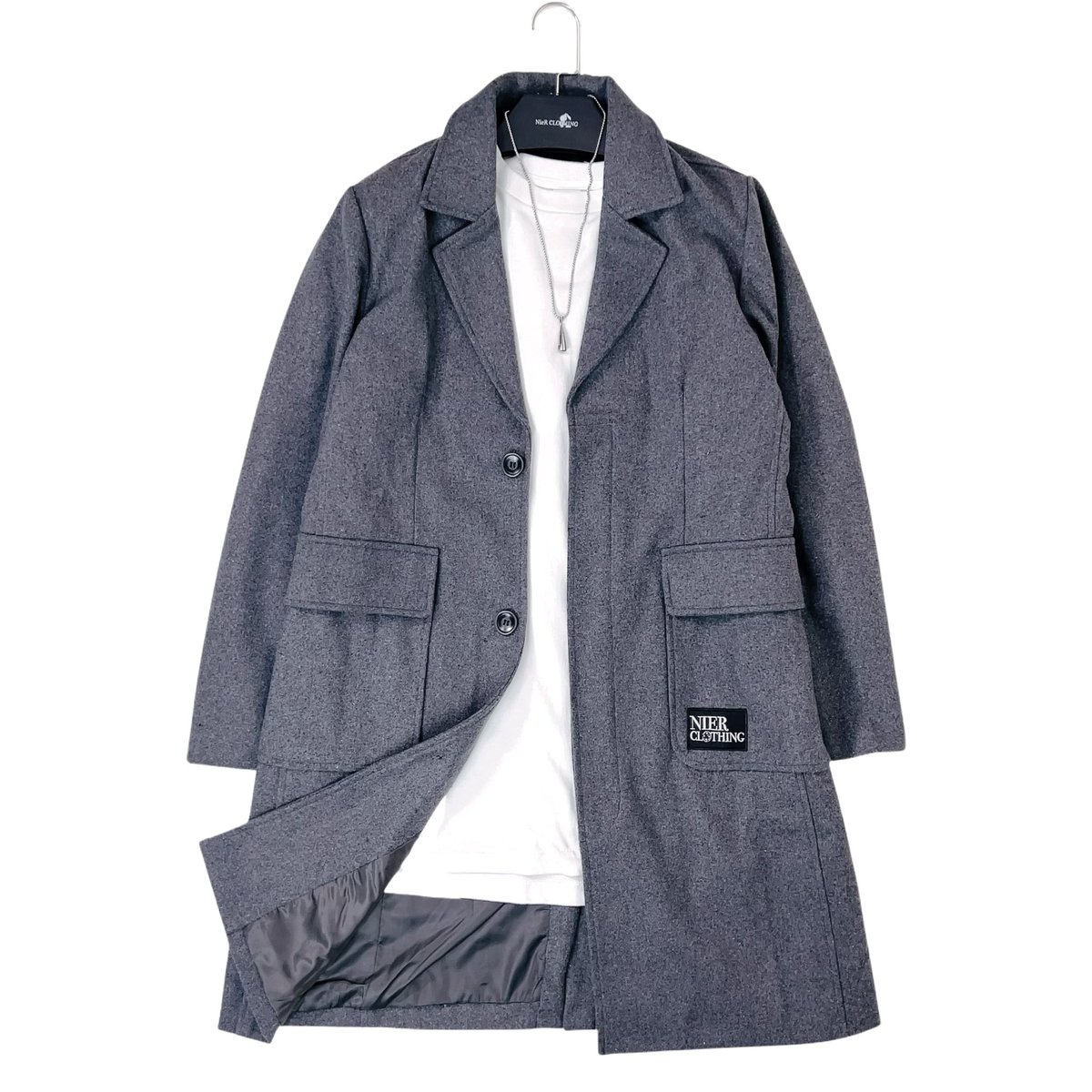 NieR_tokyo's tweet photo. 🎁本日〆切プレゼント企画🎁

高品質GRAY LONG COAT

ユニセックスアイテムです🐰

🎁3名様にプレゼント🎁

◼応募方法
フォロー(@NieR_tokyo) &amp; RT
◼締切〆  本日24時

※鍵垢の方も対象内です。

こちらの商品は〆切後販売予定となります。

是非ご参加ください🙇‍♂️🙇‍♀️ https://t.co/QkFquyQgK1