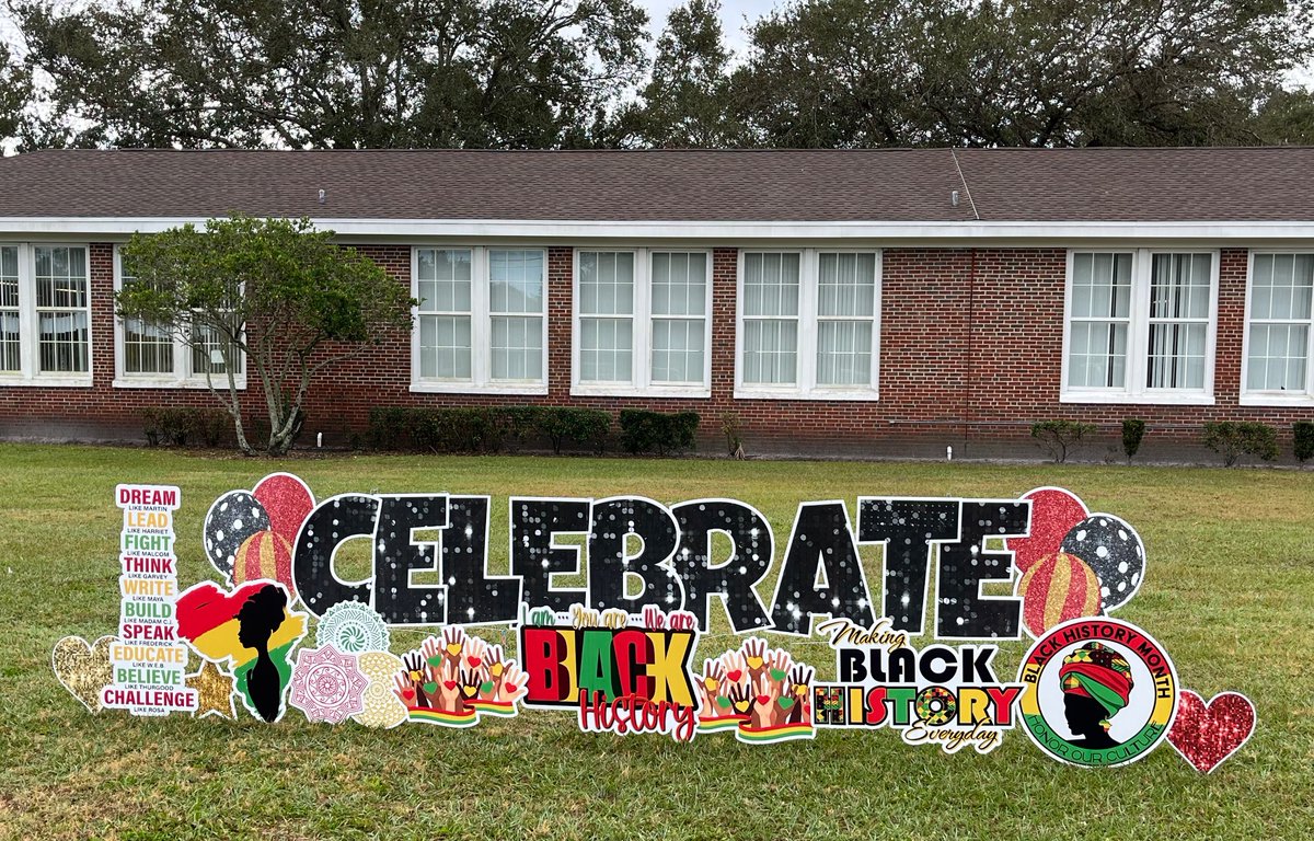 Manatees celebrate Black History Month! @yardCardQueen <a href="/HillsboroughSch/">Hillsborough Schools</a>