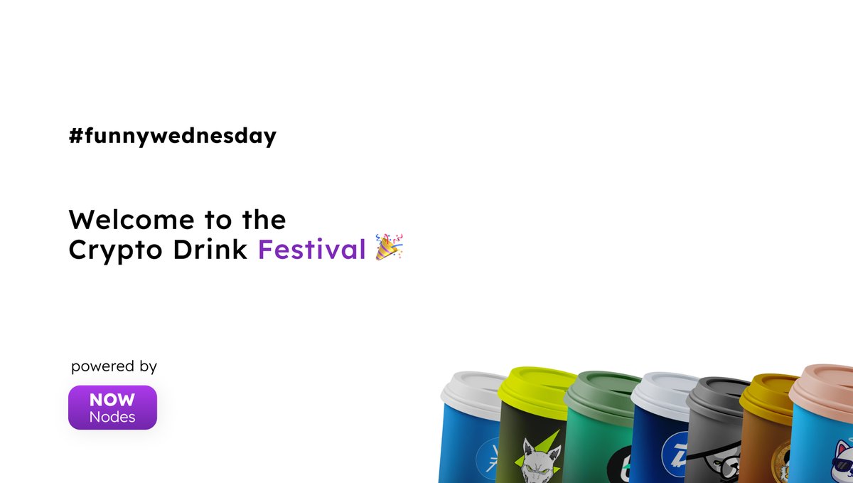 NOWNodes's tweet photo. Some things stays firm &amp; steady - just like our series #funnywednesday ☀️

We collaborated with our great partners for a special episode called "If Blockchains &amp; Tokens Launched their Beverages Line". 

Wonder how the drink would taste?
Let's find out in this thread 👇🏻 https://t.co/SifJac4eDO