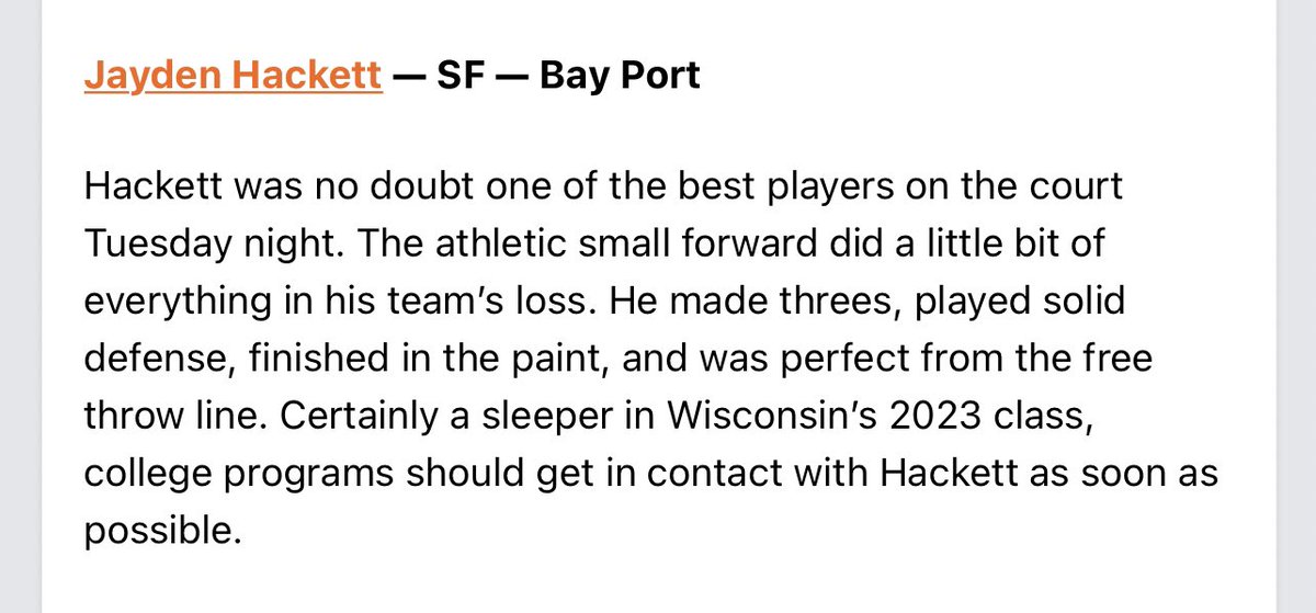 Thank you <a href="/grant_matheny/">Grant Matheny</a> !! <a href="/BayPortBoysBB/">BP Boys BB</a> <a href="/BayPortHS/">Bay Port High School</a> @48ersWsm_2023