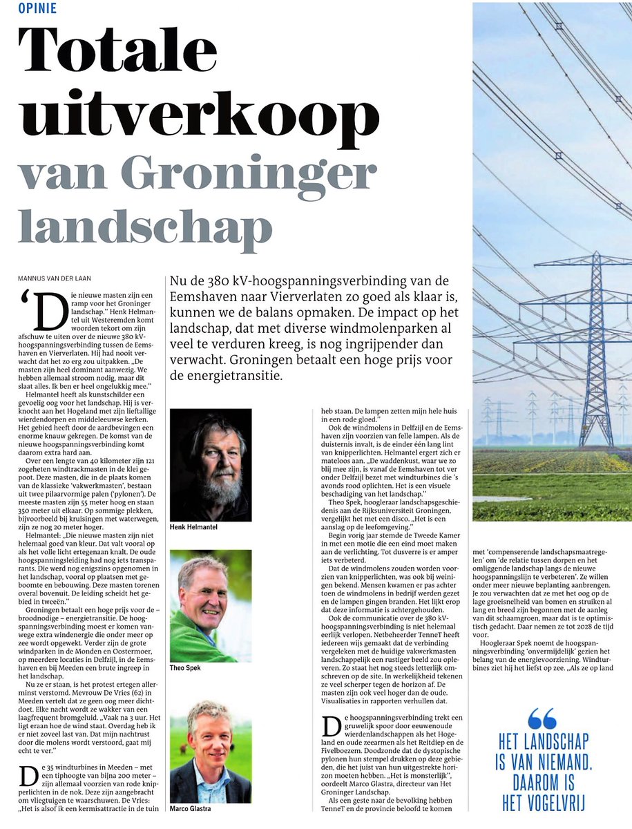 robertrosendal's tweet photo. @ZefHemel Uitzicht vanuit mijn keukenraam in Groot #Wetsinge. (+ een artikel (2 separate pagina's) in DvhN (met dank aan @marcoglastra, dir. @GR_Landschap). https://t.co/mEjqTqs94U