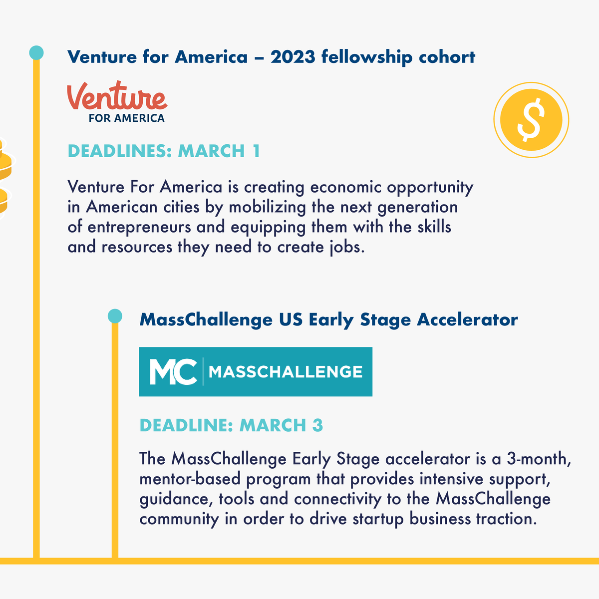 TheCloseSchool's tweet photo. The Close School maintains a list of opportunities for external funding for Drexel entrepreneurs and startups.
Take advantage of these programs and the numerous entrepreneurship, mentorship, and funding resources at Close School!
#CloseSchool #DrexelDragon #Funding https://t.co/DSycrlXuYF