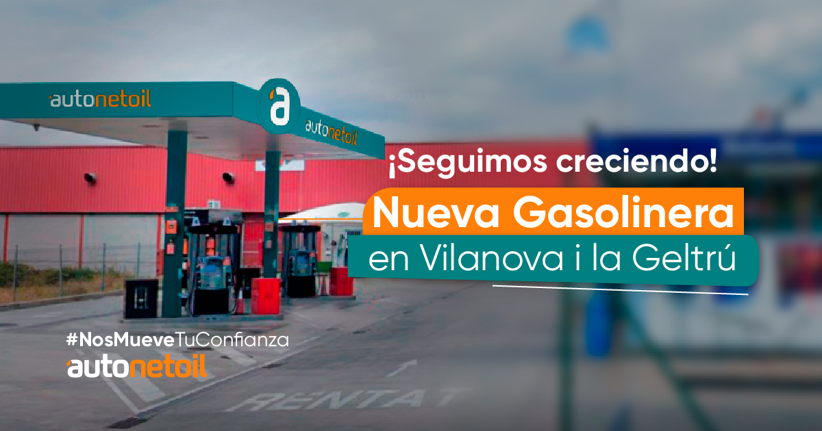 ¡Nueva apertura #Autonetoil en #VilanovailaGeltrú! 🙌

⚡Precios Competitivos
⚡Combustible de alta calidad
⚡Abierta las 24 horas
⚡Atención personalizada

¡Ven a conocernos!
🚩🚩 Camí Solicrup esquina con Ronda de Europa          

#NosMueveTuConfianza