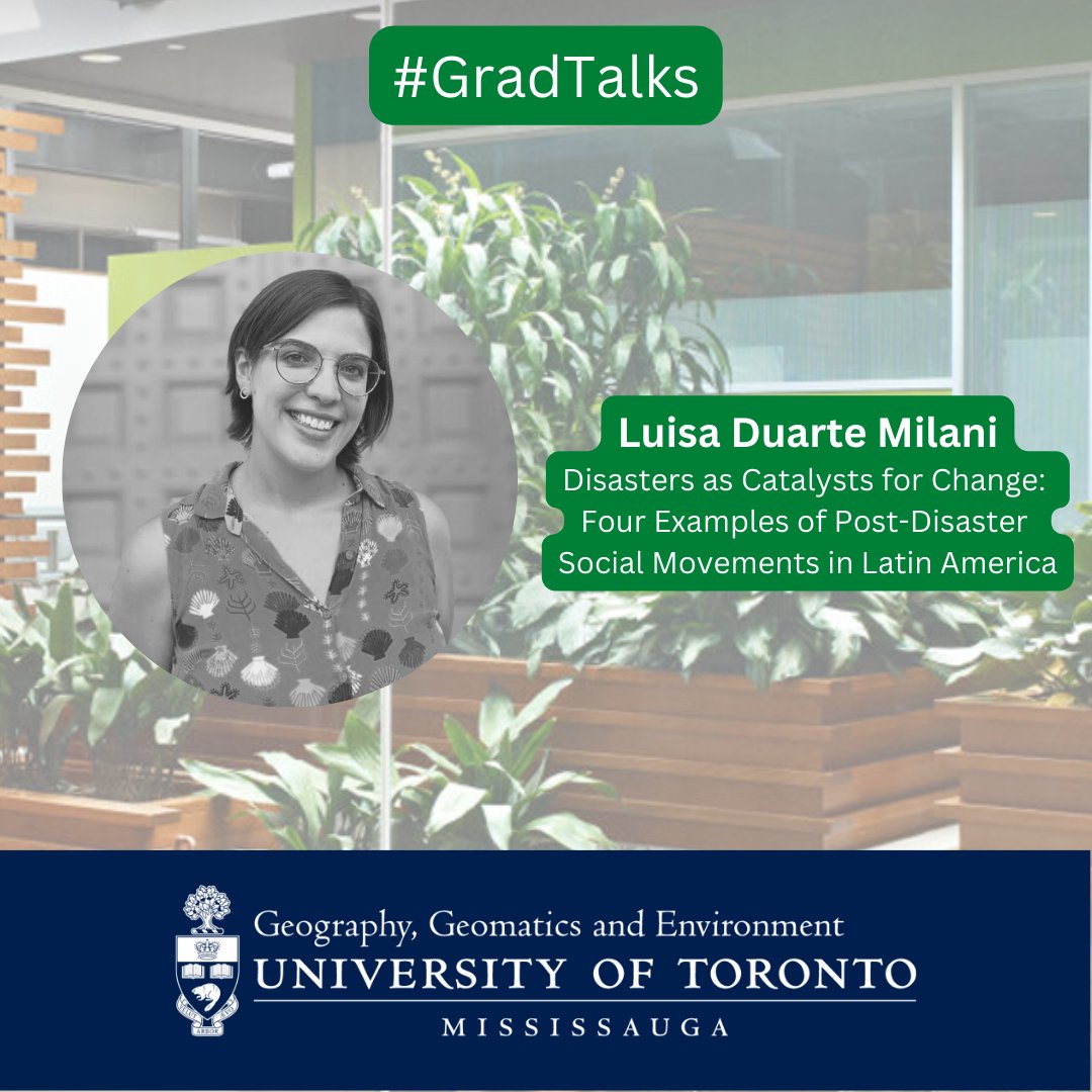 UTM_GGE's tweet photo. Shining a spotlight on our most recent #GradTalks presenters: Noah Bacal, Jack Cheng, and Luisa Duarte Milani. Well done! https://t.co/DND2wgUxUt