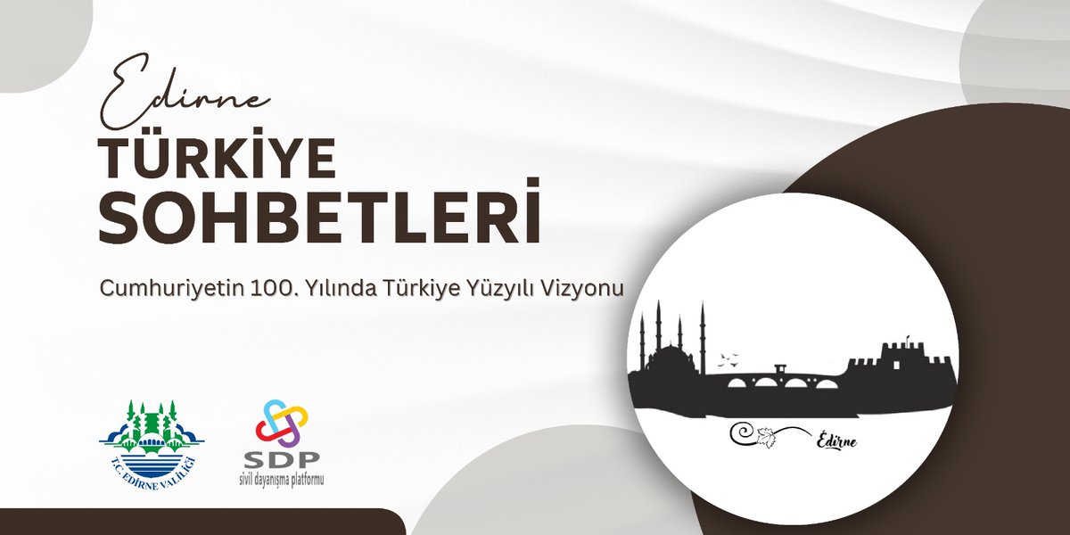 Sivil Dayanışma Platformu (@sivildp) on Twitter photo “Türkiye Sohbetleri” programları kapsamında STK temsilcileriyle;
📍Tekirdağ’da 2 Şubat Perşembe saat 17:30 Des Otel'de,
📍Edirne’de 3 Şubat Cuma saat 17:30 Ticaret ve Sanayi Odası Konferans Salonunda buluşuyoruz.
Katılımcılar:
Sn.<a href="/ismailerguness/">Av. İsmail ERGÜNEŞ</a>
Sn.<a href="/aselimkoroglu/">Ahmet Selim Köroğlu</a>
Sn.<a href="/ayhan_ogan/">Ayhan Ogan</a> “Türkiye Sohbetleri” programları kapsamında STK temsilcileriyle;
📍Tekirdağ’da 2 Şubat Perşembe saat 17:30 Des Otel'de,
📍Edirne’de 3 Şubat Cuma saat 17:30 Ticaret ve Sanayi Odası Konferans Salonunda buluşuyoruz.
Katılımcılar:
Sn.<a href="/ismailerguness/">Av. İsmail ERGÜNEŞ</a>
Sn.<a href="/aselimkoroglu/">Ahmet Selim Köroğlu</a>
Sn.<a href="/ayhan_ogan/">Ayhan Ogan</a>