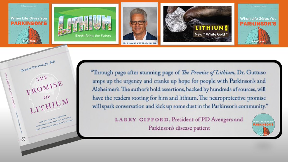 NEW |THE PROMISE OF LITHIUM (new book) A potential disease modifying therapy for Parkinson's Author & MDS Thomas Guttuso Jr., MD joins @Giffordtweet to discuss his serendipitous discovery. megaphone.link/CORU5576288043 Thanks @ParkinsonCanada @PdAvengers @endingpdbook @MichaelOkun