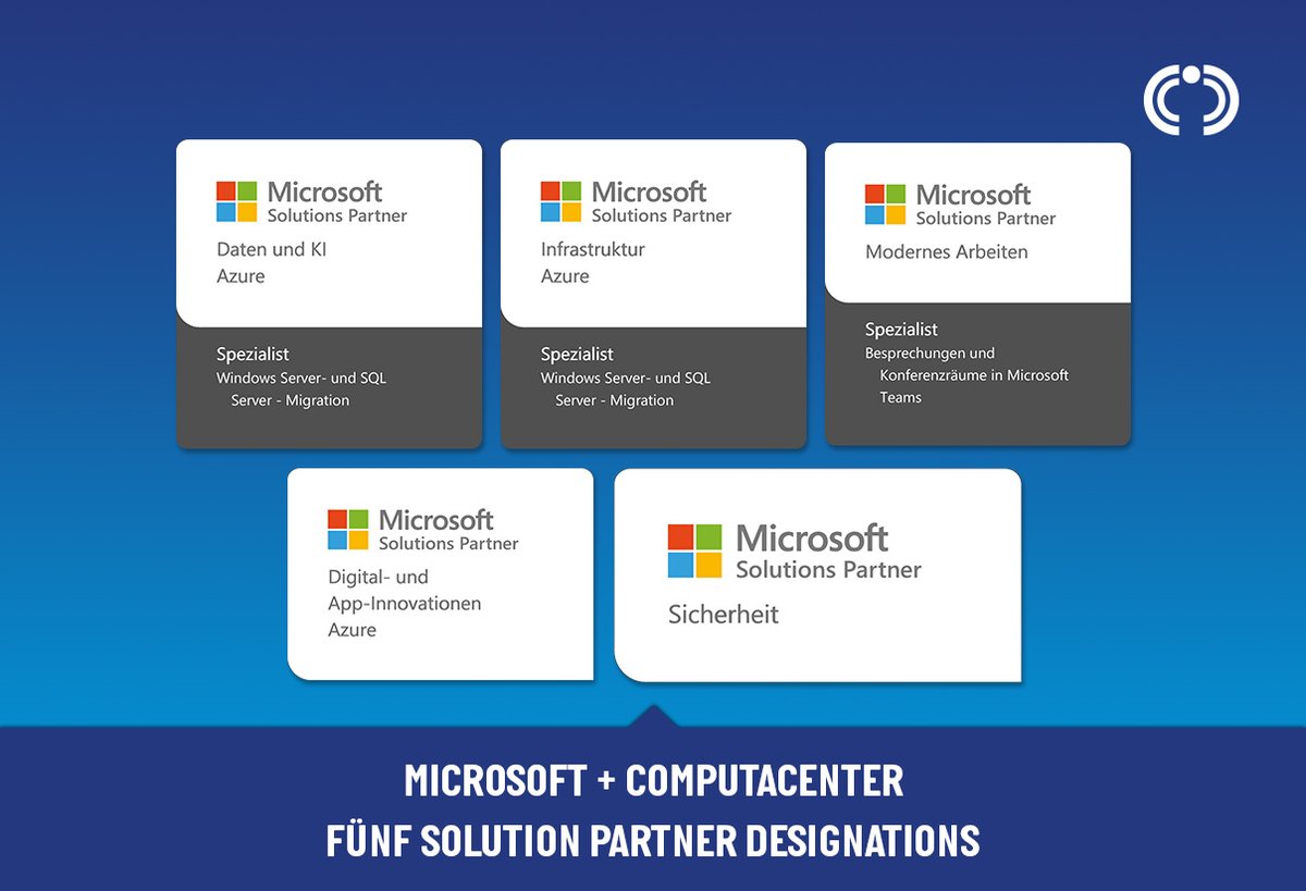 computacenterDE's tweet image. Wir wurden offiziell als #MicrosoftSolutionsPartner ausgezeichnet! 🎉
Im neuen Partnerprogramm haben wir fünf von sechs Partner Designations erhalten. Und nicht nur das: Mit dabei sind auch drei Auszeichnungen als Spezialist 🤩

Mehr Infos findet ihr hier: computacenter.com/de-de/partners…