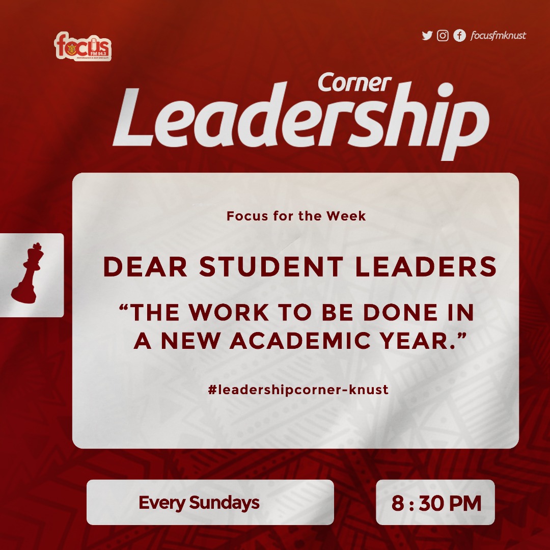 knustfocusfm's tweet photo. Do you want to know the academic structure of KNUST? then tune in on focus fm this and every Sunday at 8:30pm where students leaders keep you informed of tasks to be done in the academic calendar.
#Focus943FM
#LeadershipCorner
#knust https://t.co/BKQAAG84oJ