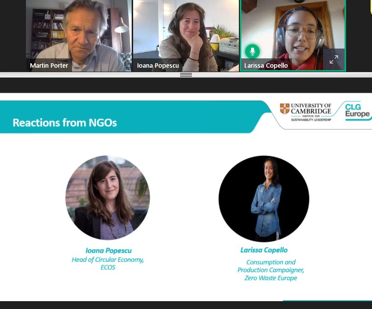 👏In her intervention, <a href="/LarissaCopello/">Larissa Copello</a> from <a href="/zerowasteeurope/">Zero Waste Europe</a> welcomed the introduction of waste reduction &amp; #reuse ♻️ measures but held that the November circular economy package falls short of its objective 🎯 to achieve 100% of reuse or #recycling of #packaging by 2030. 

#CEAP