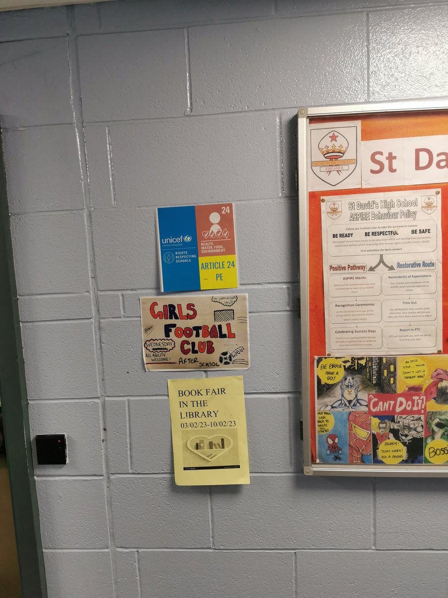 SDHS_RRS's tweet photo. You can now see where we're meeting the Rights of Children in our school. Keep your eyes peeled for these posters! #RRSA #UNICEF #RightsRespectingSchools https://t.co/pYTAfc262x