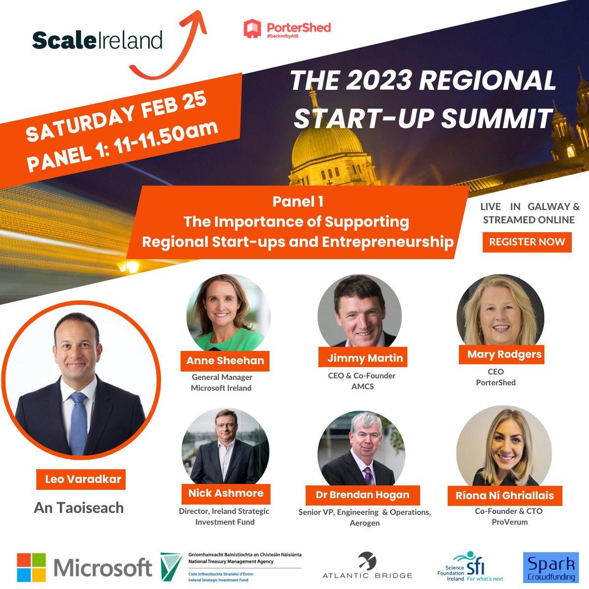 Scale Ireland (@scaleireland) on Twitter photo ANNOUNCING PANEL 1 ' The importance of supporting regional start-ups & entrepreneurship' @ our Regional Summit -An Taoiseach <a href="/LeoVaradkar/">Leo Varadkar</a> will be joined by an amazing panel - see below.
Register now to attend in person or online here: eventbrite.ie/e/scale-irelan… ANNOUNCING PANEL 1 ' The importance of supporting regional start-ups & entrepreneurship' @ our Regional Summit -An Taoiseach <a href="/LeoVaradkar/">Leo Varadkar</a> will be joined by an amazing panel - see below.
Register now to attend in person or online here: eventbrite.ie/e/scale-irelan…