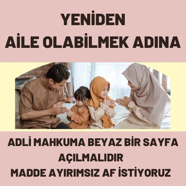 Eliff (@elif6874) on Twitter photo <a href="/Akparti/">AK Parti</a> <a href="/RTErdogan/">Recep Tayyip Erdoğan</a> AffıÇıkarın DerdiBitirin <a href="/RTErdogan/">Recep Tayyip Erdoğan</a> <a href="/dbdevletbahceli/">Devlet Bahçeli</a> <a href="/bybekirbozdag/">Bekir Bozdağ</a> <a href="/M_Sarigul/">Mustafa Sarıgül</a> <a href="/YildizFeti/">Feti Yıldız</a> <a href="/Hayati_Yazici/">Hayati Yazıcı</a> <a href="/yilmaztunc/">Yılmaz TUNÇ</a> <a href="/kilicdarogluk/">Kemal Kılıçdaroğlu</a> <a href="/meral_aksener/">Meral Akşener</a>
TCKNIN HER MADDESİNDE ADİL YARGILANMAMIŞ MİLYONLARCA İNSANLAR VAR AYRIMSIZ EŞİT YASA EŞİT AFFF İSTİYORUZ <a href="/Akparti/">AK Parti</a> <a href="/RTErdogan/">Recep Tayyip Erdoğan</a> AffıÇıkarın DerdiBitirin <a href="/RTErdogan/">Recep Tayyip Erdoğan</a> <a href="/dbdevletbahceli/">Devlet Bahçeli</a> <a href="/bybekirbozdag/">Bekir Bozdağ</a> <a href="/M_Sarigul/">Mustafa Sarıgül</a> <a href="/YildizFeti/">Feti Yıldız</a> <a href="/Hayati_Yazici/">Hayati Yazıcı</a> <a href="/yilmaztunc/">Yılmaz TUNÇ</a> <a href="/kilicdarogluk/">Kemal Kılıçdaroğlu</a> <a href="/meral_aksener/">Meral Akşener</a>
TCKNIN HER MADDESİNDE ADİL YARGILANMAMIŞ MİLYONLARCA İNSANLAR VAR AYRIMSIZ EŞİT YASA EŞİT AFFF İSTİYORUZ