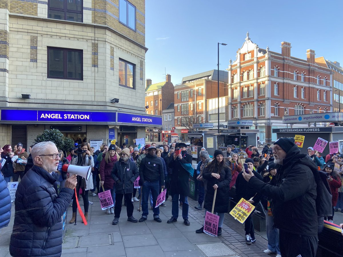 jeremycorbyn's tweet image. Today, 500,000 workers are taking historic strike action. 

They are striking for decent pay. They are striving for social justice. They are fighting for us all.