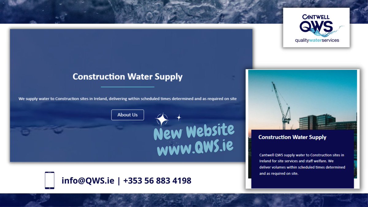 Our #WaterOnWheels #supply #water to #construction sites #nationwide🏗️
We #deliver as required &amp; within schedules determined on site⌚
QWS.ie📱info@qws.ie | +353 56 883 4198 qualitywaterservices.ie/contact-us/
#qualitywater #constructionindustry #SiteServices #staffwelfare