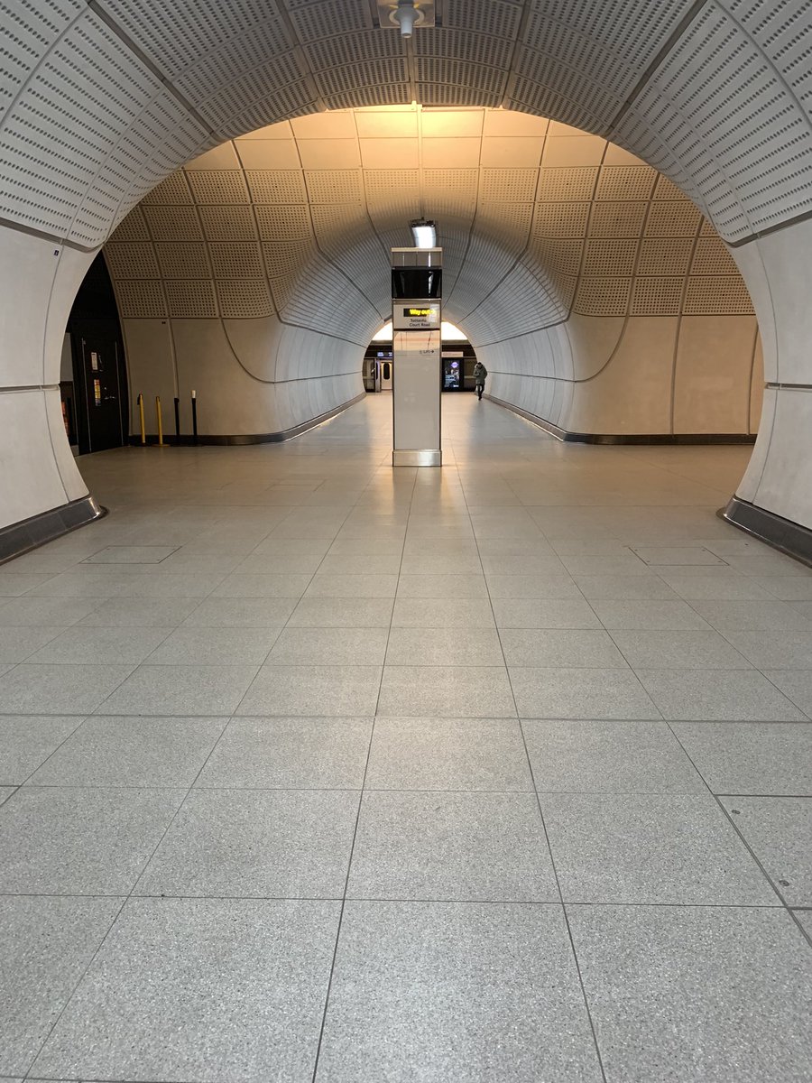 A rare office visit @RCPath and @ukfci Always more productive to make personal connections but still a lot of wfh looking at this empty underground cathedral on the Elizabeth Line.