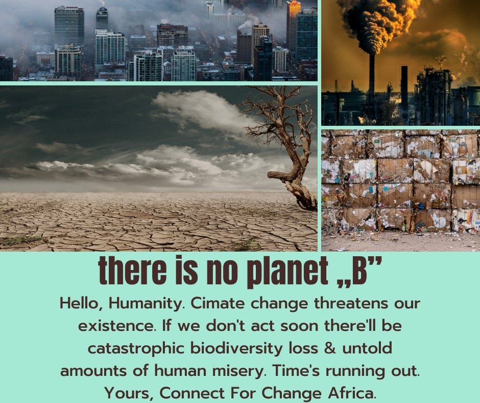 Climate change is one of the main drivers of biodiversity loss. It also causes untold human misery through droughts, famine, hunger, and high temperatures. We must act now before time runs out.

#Connect4ClimateChange #climatechange #climateaction #climatechangeisreal