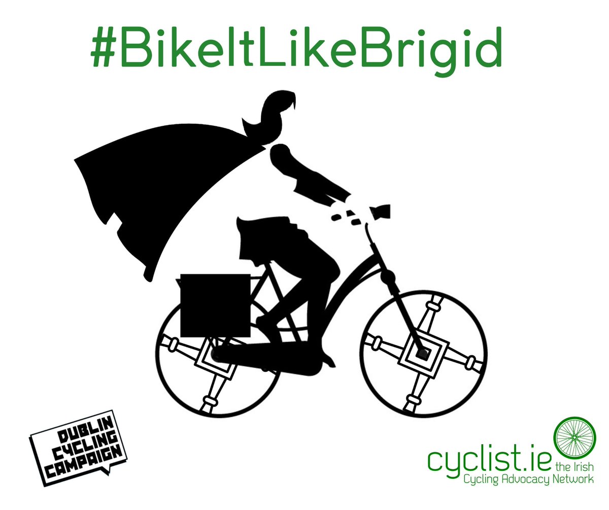 This St Brigid's Day, we are celebrating women who cycle.

 We'd love to see photos of women who cycle, and hear how their bike or trike helps them get stuff done. #BikeItLikeBrigid