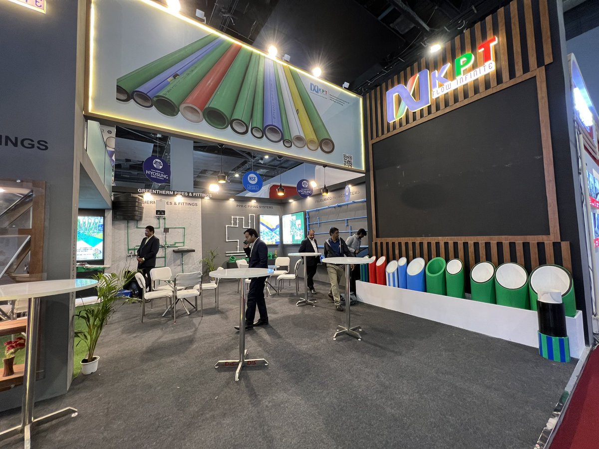 PpPiping's tweet photo. Stupendofantabulous Opening to the Largest Trade Fair in the Plastics Industry. All Set for 5 days of Massive Business Generation! #plastindia #kptpipes #kptpipingsystem #mep #mepengineering #architect https://t.co/iLozL23t2K