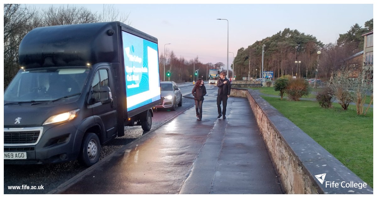 Fife College on Twitter "Our ivan is out an about today in Kirkcaldy