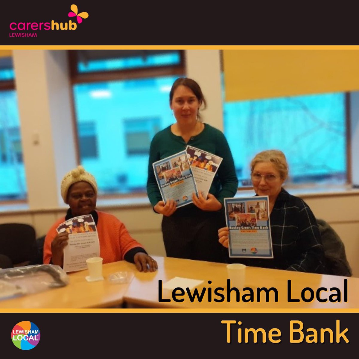 LewishamCarers's tweet image. We were pleased to welcome Bettina from @lewishamlocal Timebank to our Rushey Green outreach coffee morning last week. Time Banking values everyone's time as equal - 1hour=1hour
@RGTB 

#lewisham #unpaidcarers #timebank