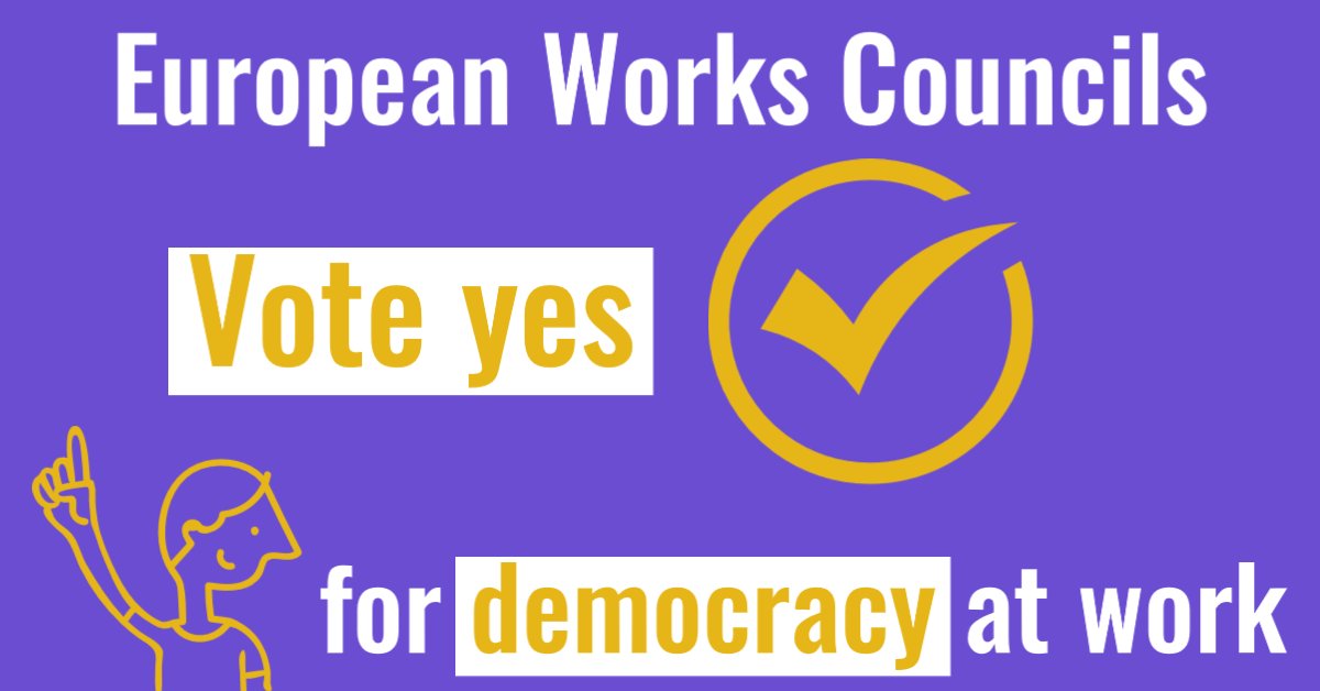 UNI_Europa's tweet photo. Working people 🙋🏻♀️ need a say in multinational corporations.
🗳️ Vital vote in the @Europarl_EN tomorrow.
It's time to ensure all multinationals respect 🇪🇺 law. We need effective sanctions - vote yes on legislative report on the Revision of #EuropeanWorksCouncil Directive. https://t.co/2PZlzcdgTZ
