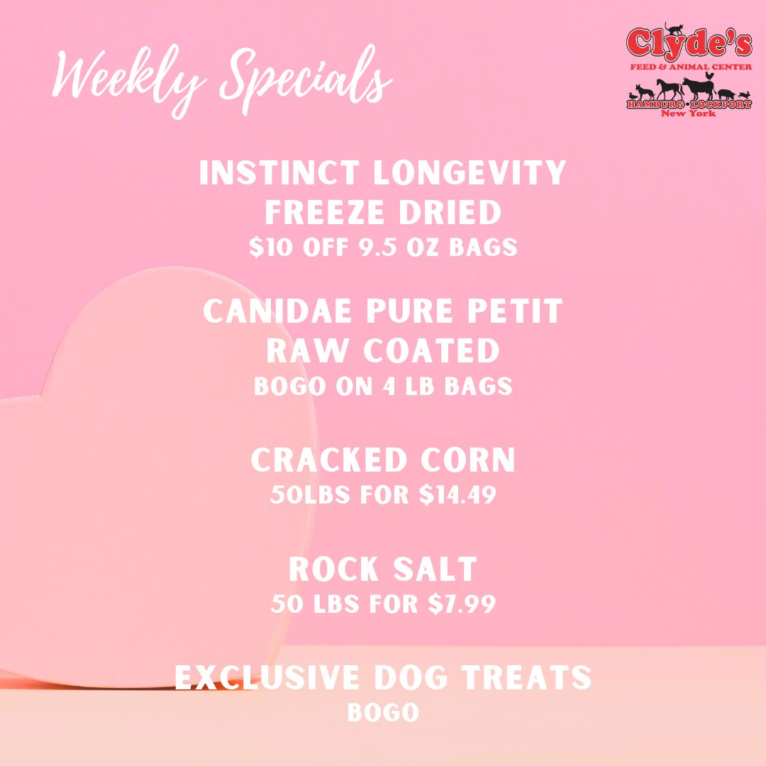 clydesfeed's tweet photo. It’s February and love is in the air. Don’t you feel it? I mean, look at these specials 🥰 https://t.co/6GDqEfIVkm