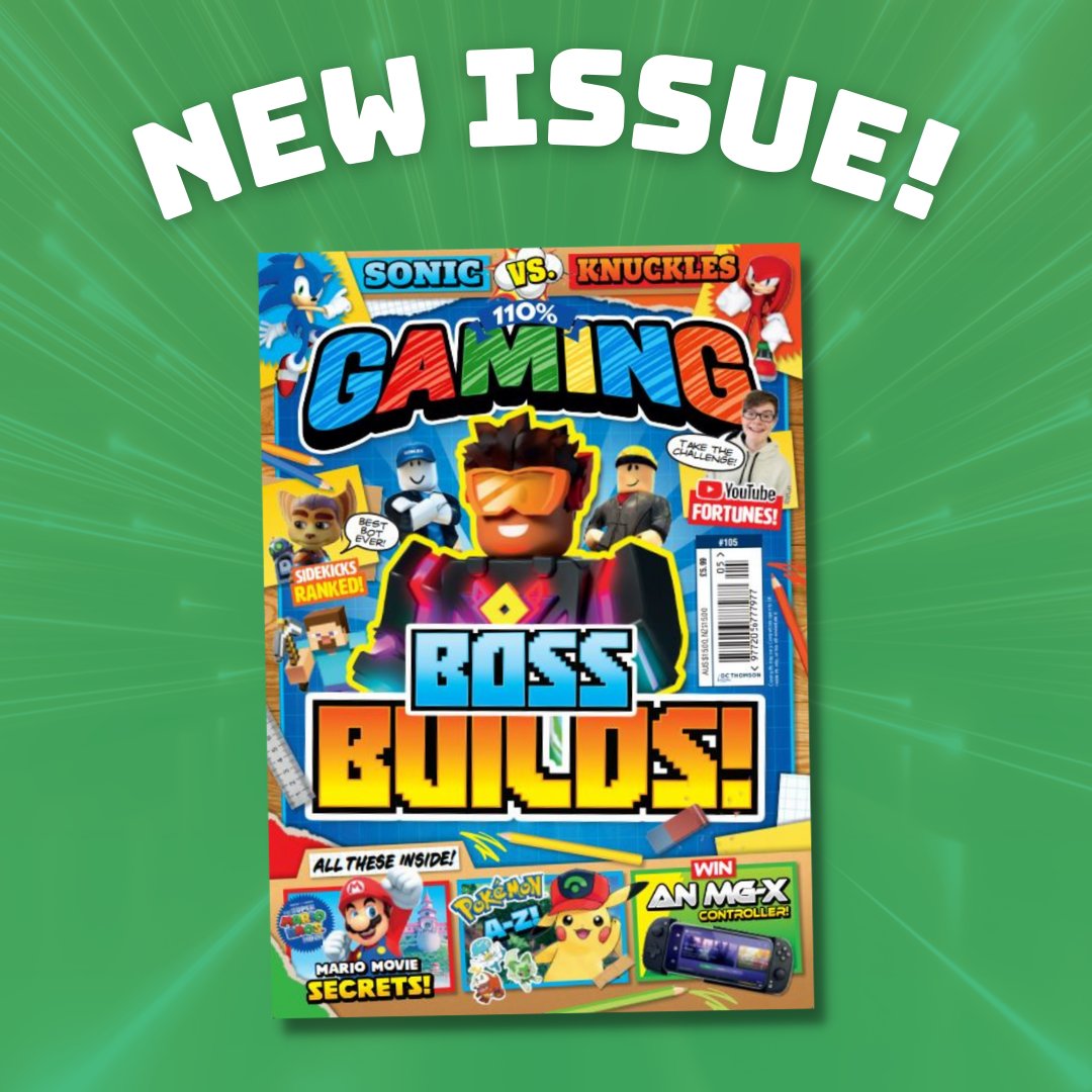 110Gaming's tweet photo. 🚨 NEW ISSUE ALERT 🚨

#HelloGamers! We've got some great news...a brand new issue of 110% Gaming is out today! Fancy a peek at what's inside?

🎮 Boss Your Builds!
🎮 Top 10 Sidekicks!
🎮 A-Z Of Pokémon!

…And SO much more! 🔥

Buy in shops or subscribe: https://t.co/9h2ZOkZXbx https://t.co/nR3wNaTKfp