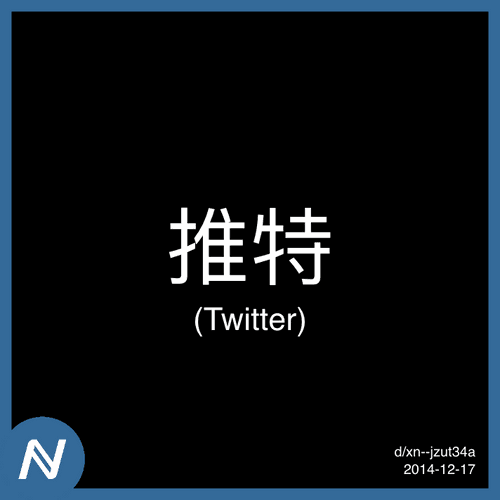 PunycodesBot's tweet photo. 推特 | 2014-12 | Punycodes | d/xn--jzut34a | Twitter bought for 0.4 WETH on OpenSea 🌊
https://t.co/8Um2hE6CtX
#punycodes #nft #hnfts https://t.co/wGpJX7ZnDB
