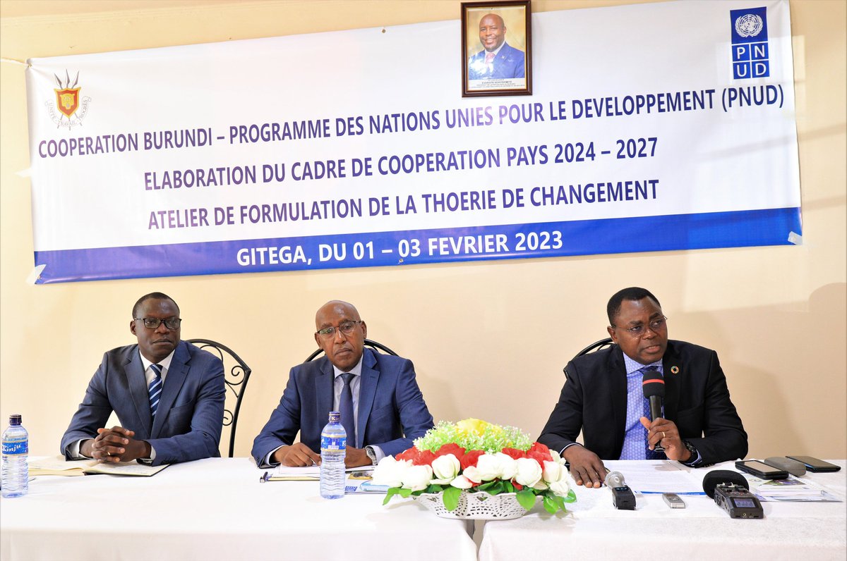 PNUDBurundi's tweet image. Ce 1/2/2023, ouverture à @Gitega d’un atelier de 3jours organisé par @BurundiGov et @PNUDBurundi sur la théorie de changement dans le cadre de la formulation du nouveau programme pays (#CPD) 2024-2027. #ODD17 #FutureSmart