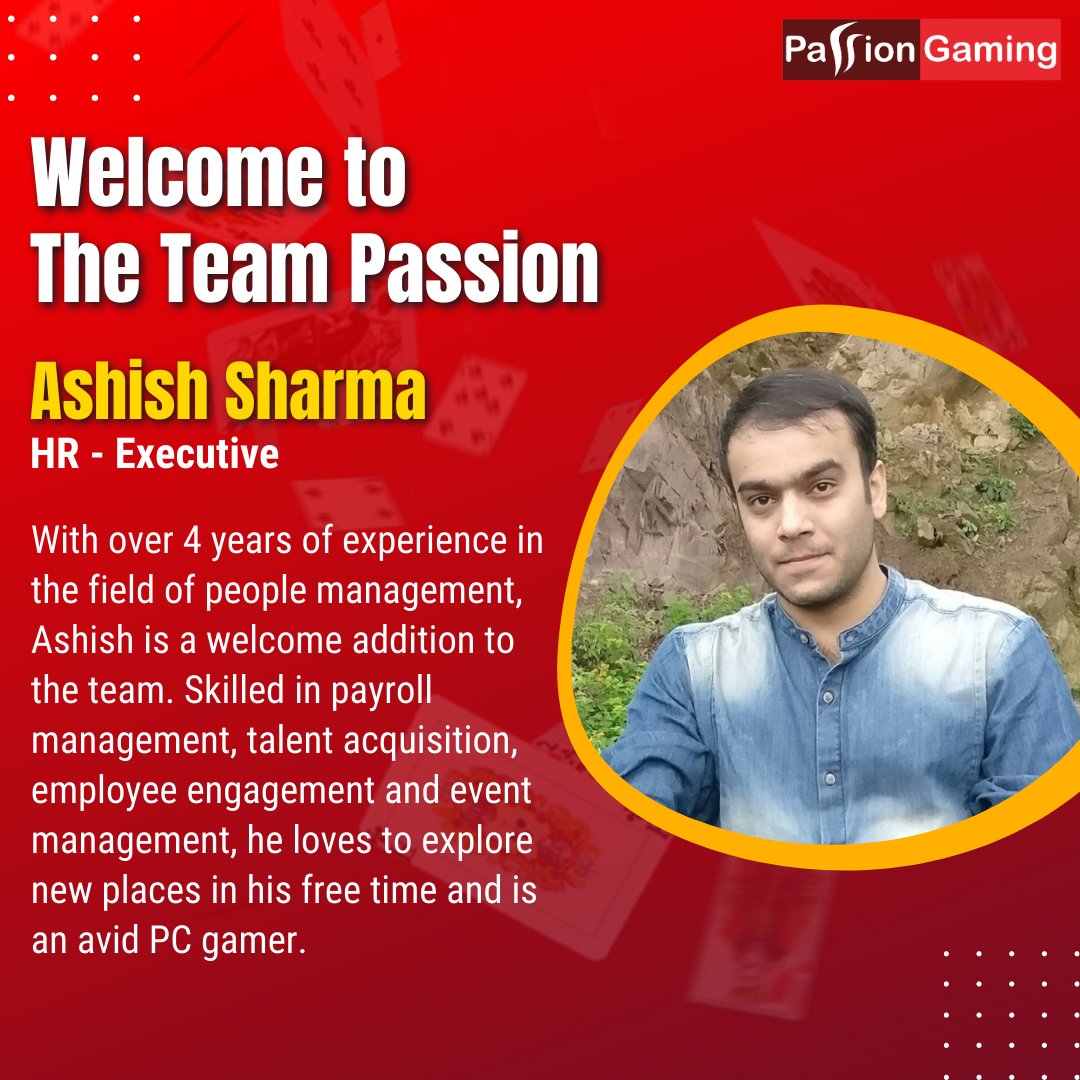 Meet Ashish Sharma, our #HRExecutive

We are delighted to have our new team member on board. On behalf of all members & management, we would like to extend our warm welcome & best wishes for the progression of his career.

#WelcomeToTheTeam #NewHire #PassionSeKhel