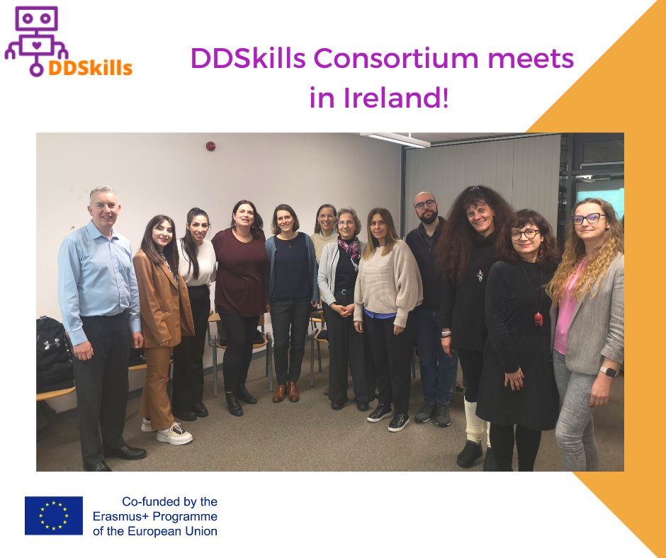 In January the #DDSkills project consortium gathered in Galway to discuss the training developments &amp; hold a seminar on➡️Innovative #technologies to support people with #Autism Spectrum Disorders

Presentations available👇
📌bit.ly/3HNVlgT
📌bit.ly/3JAuYfw