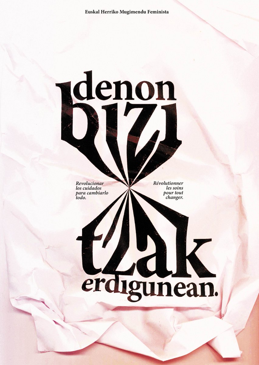 bizitzak's tweet photo. #DenonBizitzakErdigunean
#CambiarloTodo
#PourToutCahnger

Zaintza lanak ezinbestekoak dira bizitzeko.
Ezin dira ikusezin eta merkantilizatzen jarraitu. 

Kaleak hartzera goaz! 👇 https://t.co/z8dBwio0sV