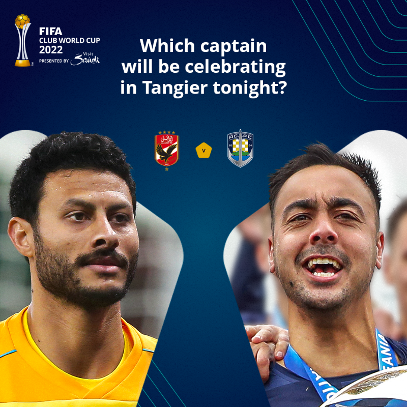 FIFAWorldCup's tweet photo. Two fantastic captains, but who will lead their sides to the next round? 🤔 

@AlAhly | @AucklandCity_FC | #ClubWC