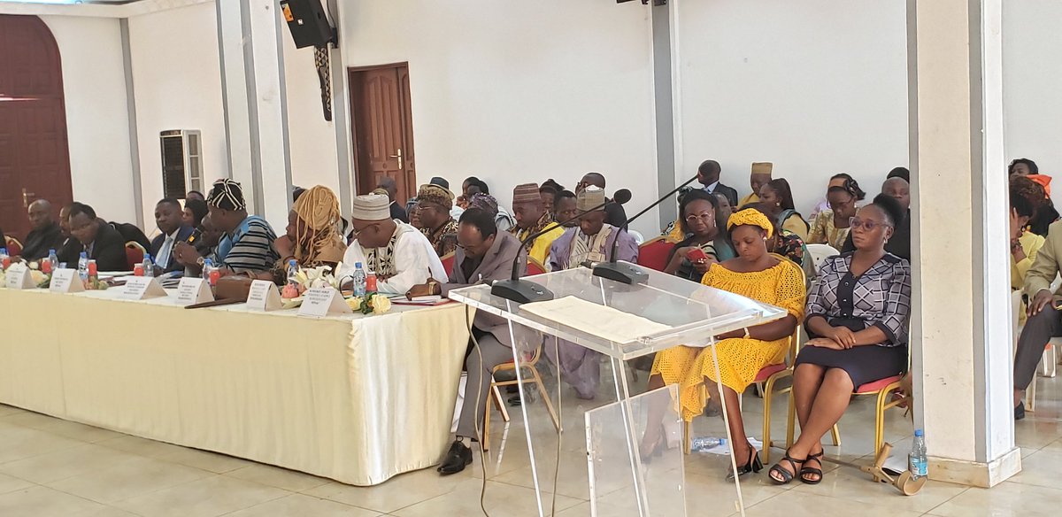 MINAC237's tweet photo. The installation of the interministerial committee in charge of the restitution of illegally exported Cameroon cultural artefacts #heritage #heritagetreasures happening right now at the conviviality hall of the national museum #repatriation https://t.co/GbNeHMEaDJ