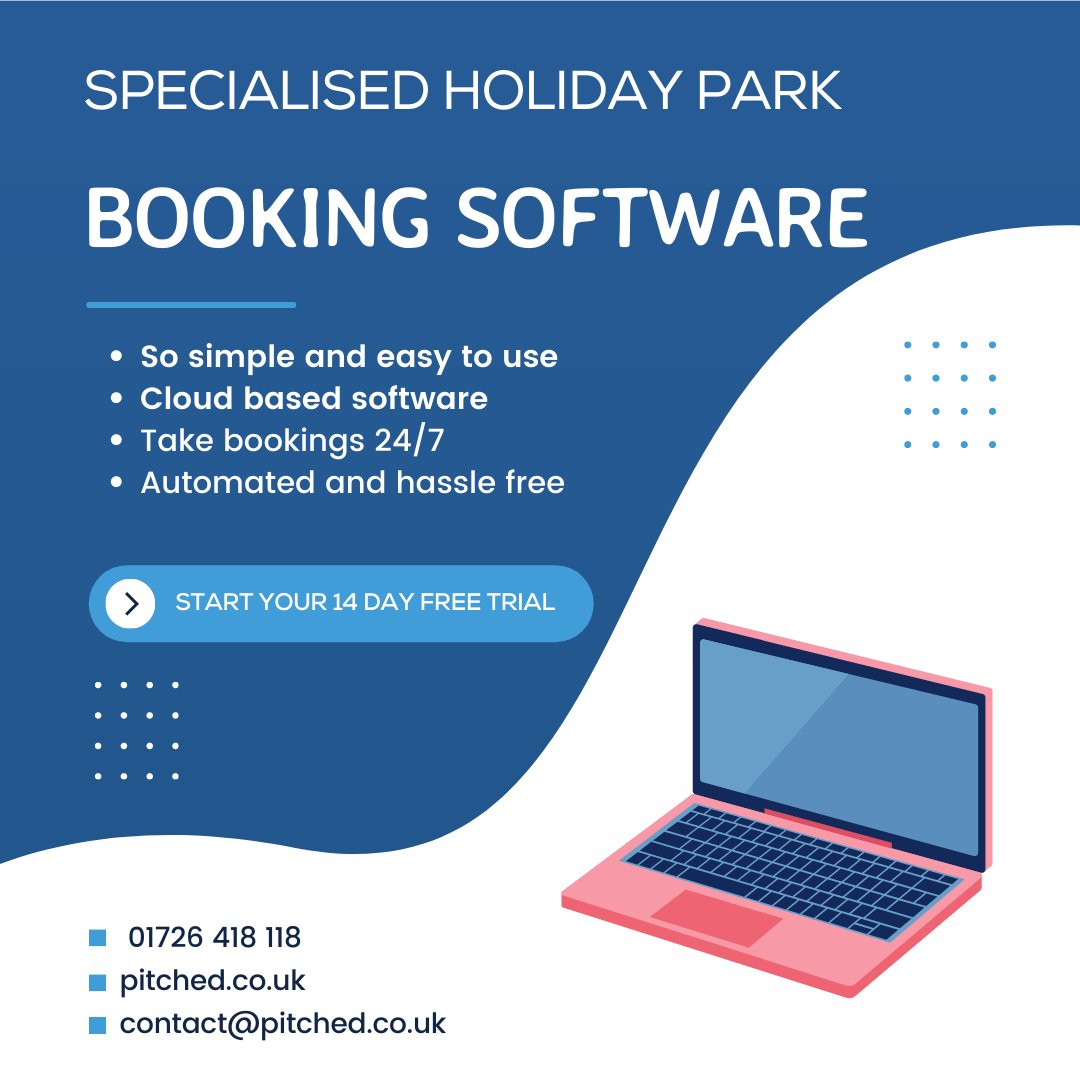 Pitched Booking is the perfect booking system for small independent parks to large multi-park groups. 

• With zero commission on bookings processed
• Stylish and simple online booking steps
• Unlimited users at any time

 Click here to find out more 👉 pitched.co.uk/booking/