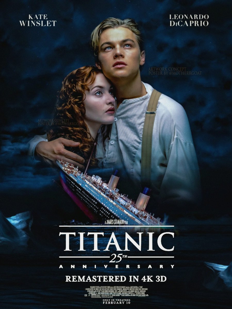 ian_dachs's tweet photo. Velkofilm @TitanicMovie 🚢 @JimCameron se už 9. února vrátí na plátna kin v remasterované verzi, aby oslavil 25. výročí od uvedení do kin. Ve 4K verzi s HDR High-Frame-Rate a ve 3D. Tak bude vysílán úplně poprvé.
#FilmIsGREAT #Anniversary #Movie #Winslet #DiCaprio https://t.co/ttKlypWUU9