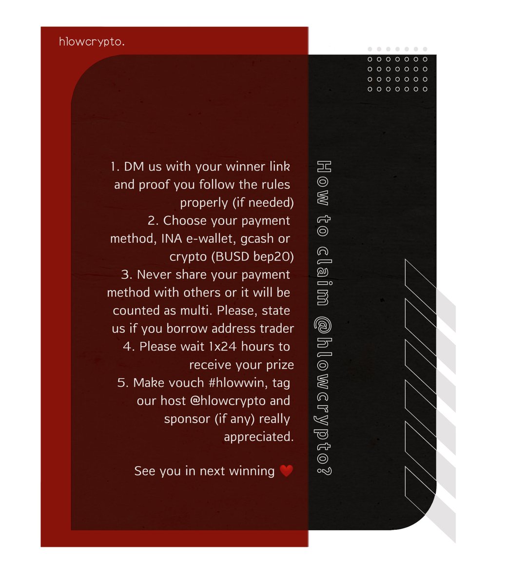 Hlow Winners, read 📌, please ❤ tweet media