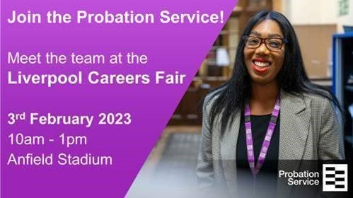 Come along to Anfield Stadium on the 3rd Feb 2023 to meet staff &amp; learn more about roles of Probation Services Officer and Case Administrator.
 
We’re hiring across the North West Probation Region.
Reserve your place at eventbrite.co.uk/e/liverpool-jo…

Look forward to meeting you there!