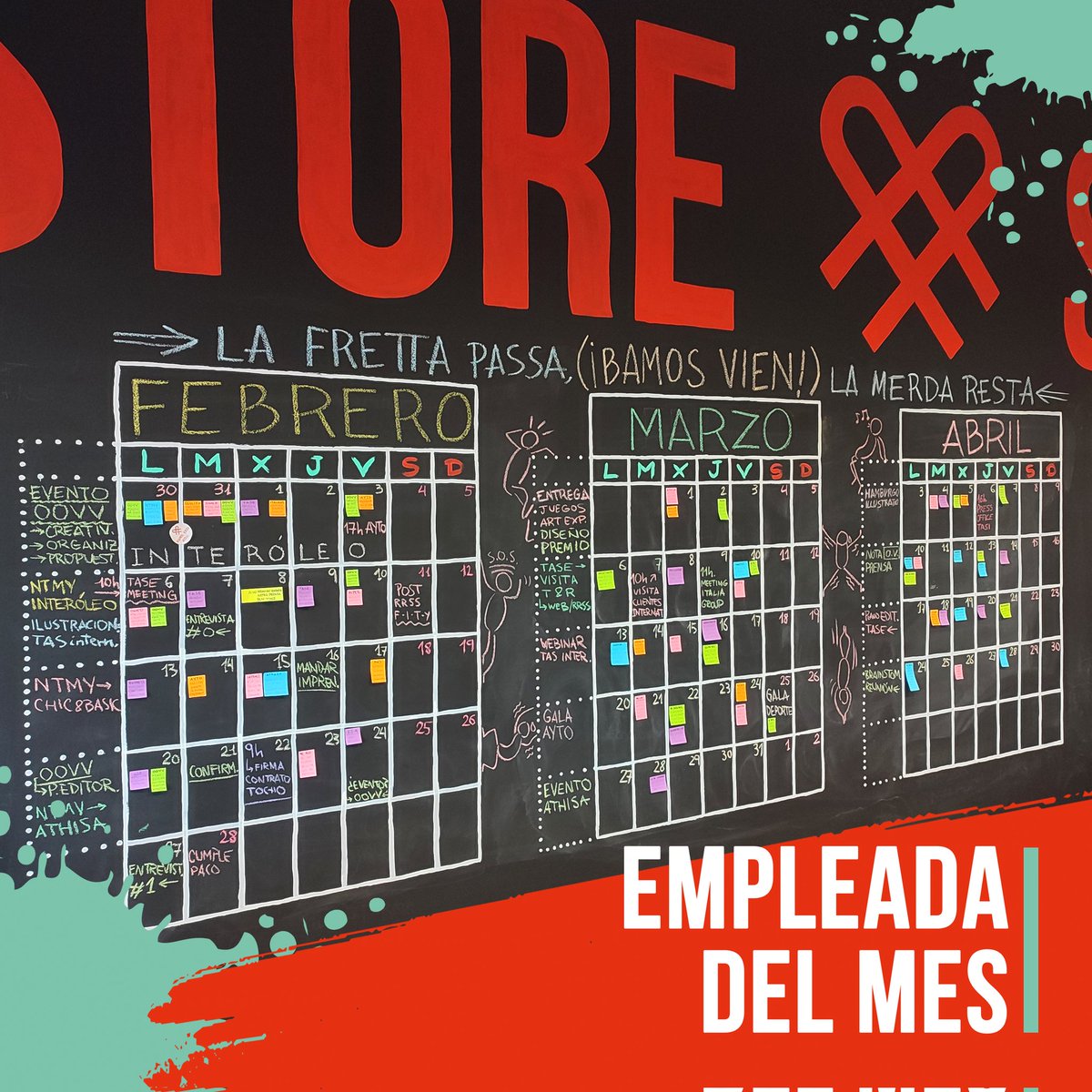 theadstorespain's tweet photo. Ningún sistema de agenda electrónica podrá desbancar a nuestra empleada del mes:la pizarra

Apuntar manualmente es clave para recuerdar,y como son los mensajitos motivadores?

Pon una pizarra en tu vida,ya hablaremos del telégrafo

#TheAdStore #AgenciaDePublicidad #creatividad https://t.co/7T21mPiB8Z