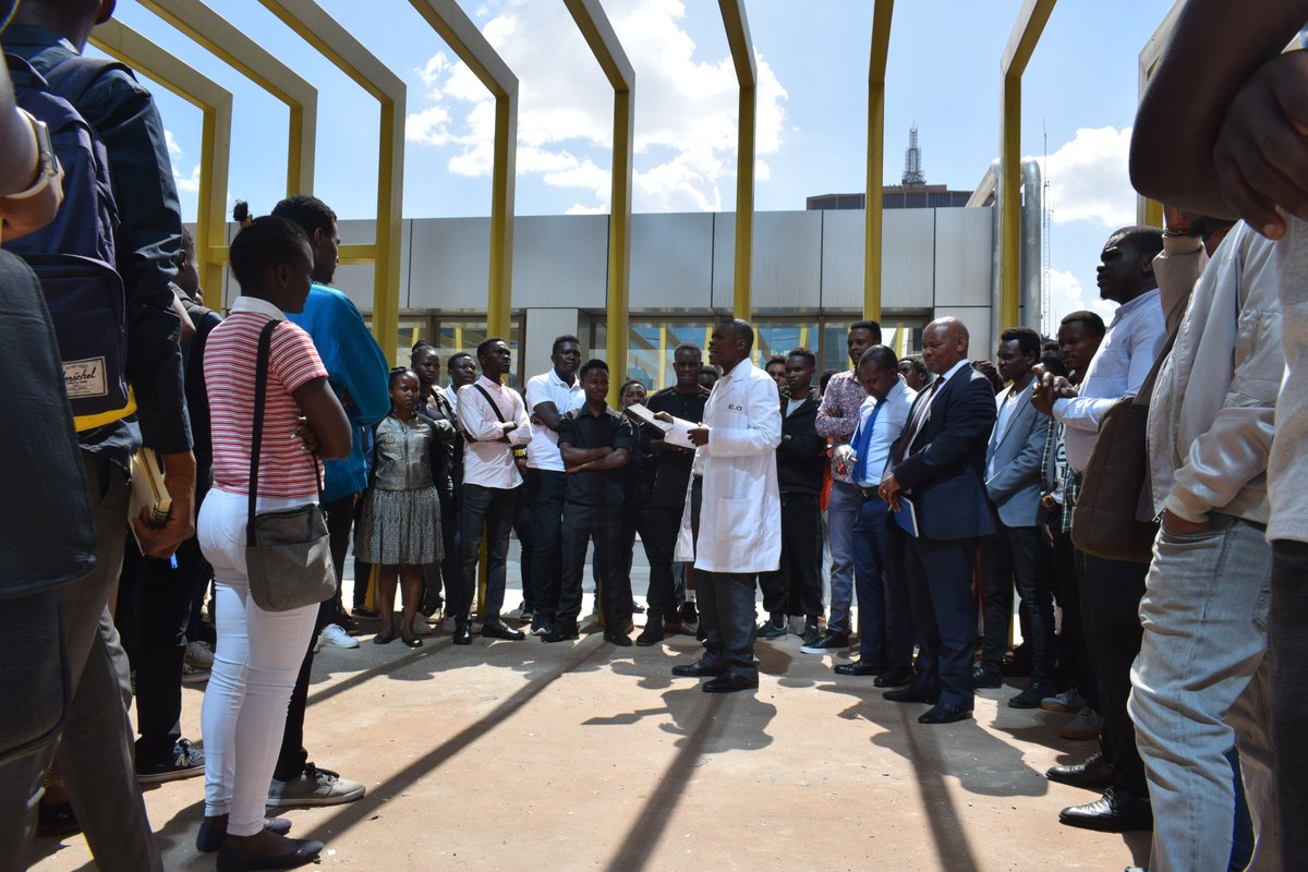 cresa_uon's tweet photo. On Monday, through the invitation of Wallace Mbugua, Head of Property Section Central Bank of Kenya, we had a successful industrial visit to the Iconic CBK Pension Towers. https://t.co/XXuTH7659c