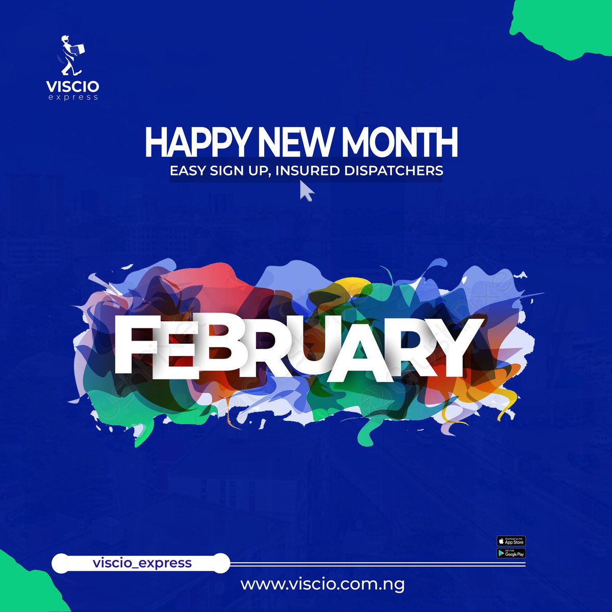 Welcome to February! 
Best Wishes from us to you.
#deliveryinlagos #viscioexpress #dispatch #logisticssolution
