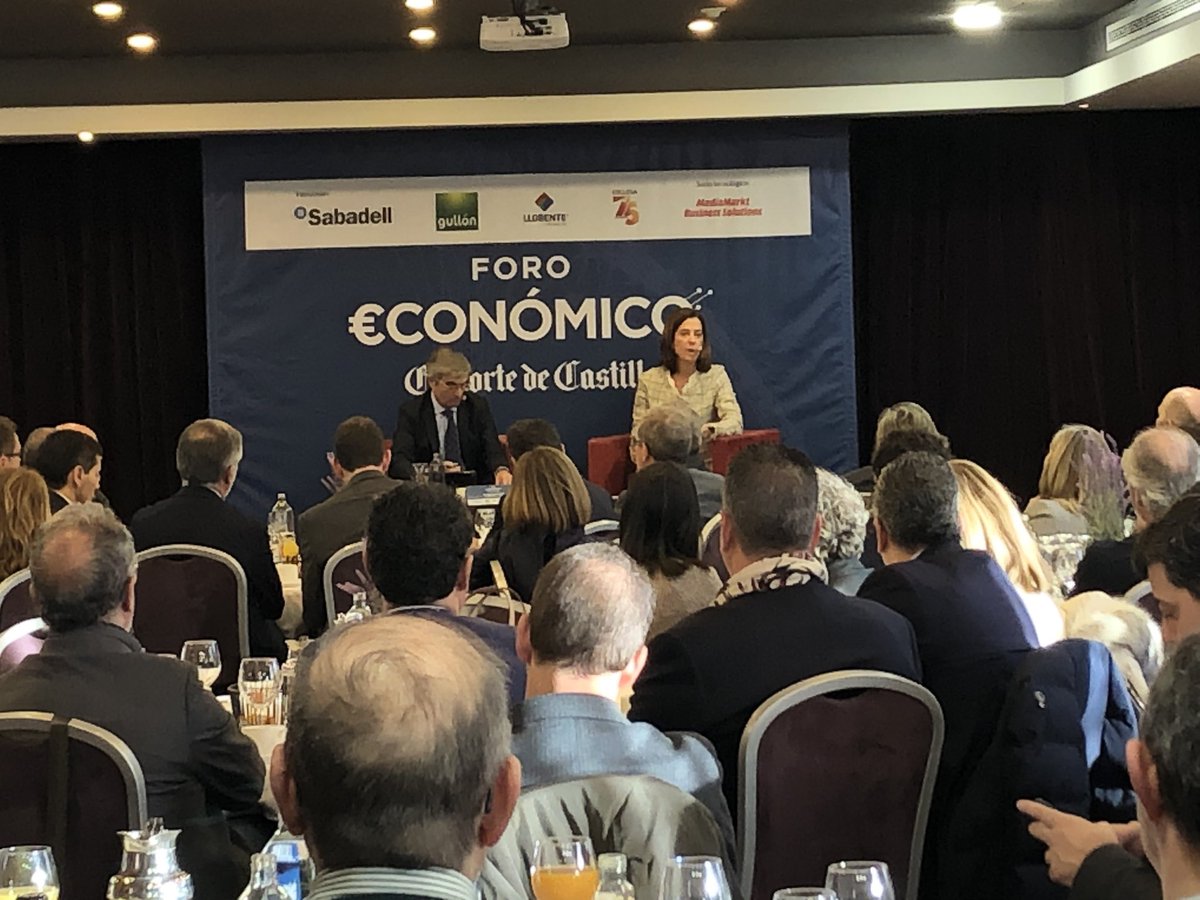 Alejandra Kindelán, Pta. Asociación Española de Banca, en #Foro_elnorte <a href="/nortecastilla/">El Norte de Castilla</a> “ante el horizonte de incertidumbre los bancos no van a ser un problema, serán parte de la solución” #economía #valladolid