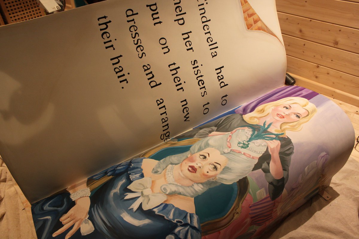 OneRedShoe's tweet photo. @LBFlyawayhome Thank you. I was kind of proud of capturing this wistful look from Cinderella as she was arranging her sister's hair. I'd always paused on that image in the book https://t.co/e2kKHNoV2M